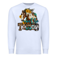 White can't be tamed horse Premium Sweatshirt - OliviaCreatesArt