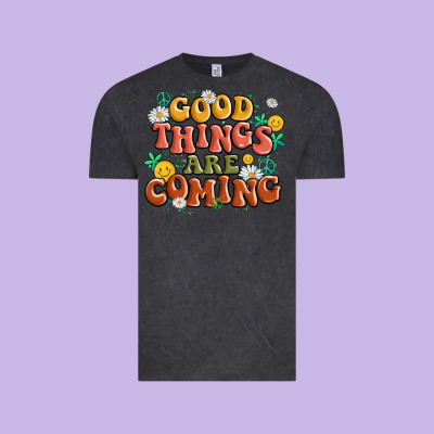 Good Things Are Coming Vintage Tee Designed By Maliassmallbusiness