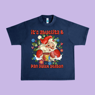 Its Abuelita And Pan Dulce Season Mexican Santa Urban Heavy Tee Designed By Maliassmallbusiness