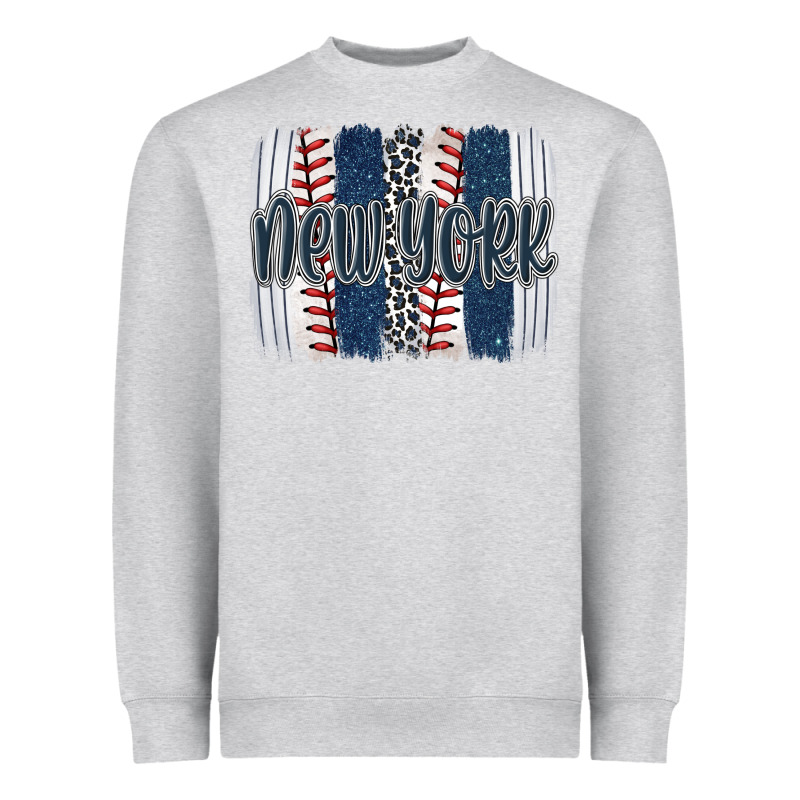 New York Baseball Team Spirit Brushstrokes Heavyweight Sweatshirt by Artiststas | Teevron