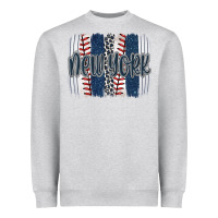 Heather Grey new york baseball team spirit brushstrokes Heavyweight Sweatshirt - Artiststas