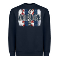 Navy new york baseball team spirit brushstrokes Heavyweight Sweatshirt - Artiststas