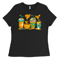 Black bumble bee honey coffee Ladies Tee - Jasminsmagicworld