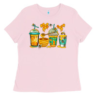 Bubblegum Pink bumble bee honey coffee Ladies Tee - Jasminsmagicworld