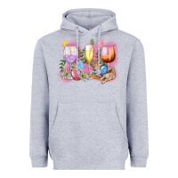 Heather Grey Easter wine glasses  Easter Day Heavyweight Hoodie - CowGirlArtShop