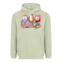 Matcha Easter wine glasses  Easter Day Heavyweight Hoodie - CowGirlArtShop