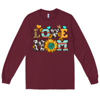 Burgundy love mom Long Sleeve Tee - LillyAllenDesigns