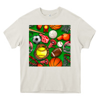 Cream physical education class seamless pattern Heavy Core Tee - BundleAndBundleShop