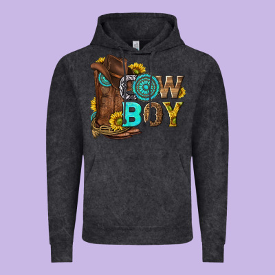 Western Cowboy Vintage Hoodie Designed By Nancycooperartshop
