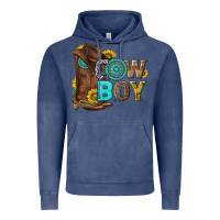 Vintage Denim western cowboy Vintage Hoodie - NancyCooperArtShop