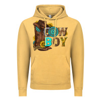 Vintage Mustard western cowboy Vintage Hoodie - NancyCooperArtShop
