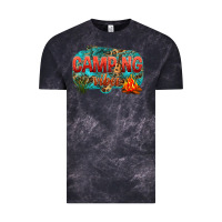 Cloud Black camping vibes Vintage Tee - NancyCooperArtShop