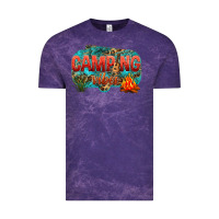 Cloud Purple camping vibes Vintage Tee - NancyCooperArtShop