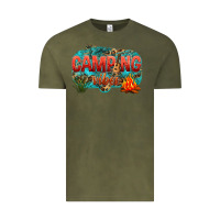 Vintage Olive camping vibes Vintage Tee - NancyCooperArtShop