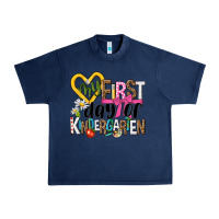 Navy my first day of kindergarten Urban Heavy Tee - NancyCooperArtShop
