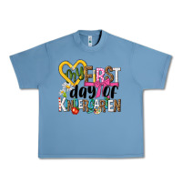Pebble Blue my first day of kindergarten Urban Heavy Tee - NancyCooperArtShop