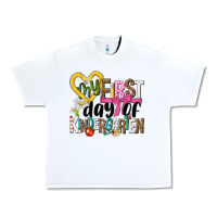 White my first day of kindergarten Urban Heavy Tee - NancyCooperArtShop