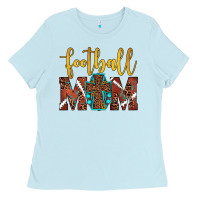 Baby Blue football mom Ladies Tee - JahusDesignShop