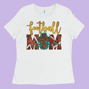 Football Mom Ladies Tee Designed By Jahusdesignshop