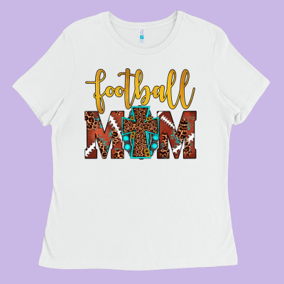 Football Mom Ladies Tee Designed By Jahusdesignshop