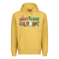 Antique Gold Don't worry be hoppy Easter Day Premium Hoodie - HowdyJamesFarm