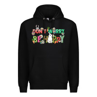 Black Don't worry be hoppy Easter Day Premium Hoodie - HowdyJamesFarm
