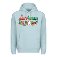 Blue Mist Don't worry be hoppy Easter Day Premium Hoodie - HowdyJamesFarm