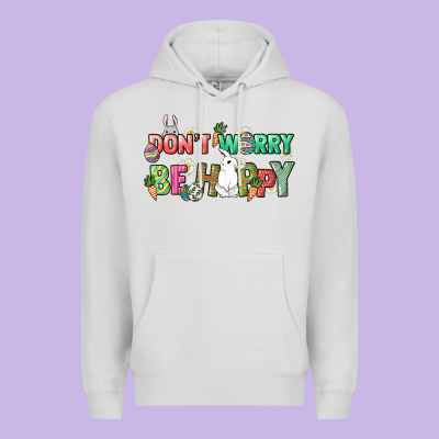 Don't Worry Be Hoppy Easter Day Premium Hoodie Designed By Howdyjamesfarm