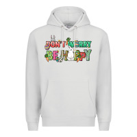 Dove Grey Don't worry be hoppy Easter Day Premium Hoodie - HowdyJamesFarm