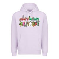Lilac Don't worry be hoppy Easter Day Premium Hoodie - HowdyJamesFarm