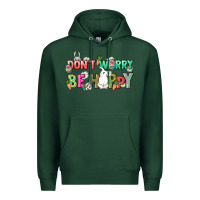Sports Green Don't worry be hoppy Easter Day Premium Hoodie - HowdyJamesFarm