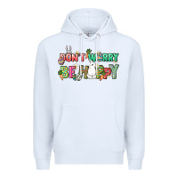 White Don't worry be hoppy Easter Day Premium Hoodie - HowdyJamesFarm