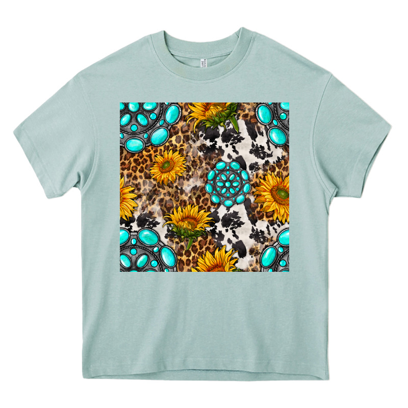 Western Gemstone And Sunflower Seamless Pattern Heavy Core Tee by BundleAndBundleShop | Teevron