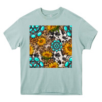 Arona western gemstone and sunflower seamless pattern Heavy Core Tee - BundleAndBundleShop