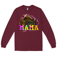Burgundy football mama Long Sleeve Tee - LillyAllenDesigns