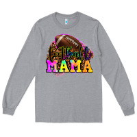 Heather Grey football mama Long Sleeve Tee - LillyAllenDesigns