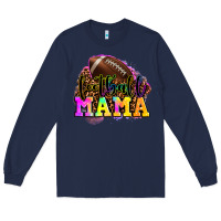 Navy football mama Long Sleeve Tee - LillyAllenDesigns