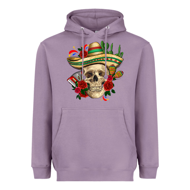 Di De Los Muertos With Roses Mexico Heavyweight Hoodie by HowdyJamesFarm | Teevron