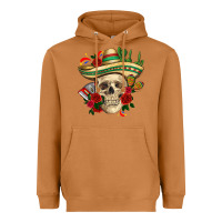Meerkat Di de los muertos with roses Mexico Heavyweight Hoodie - HowdyJamesFarm