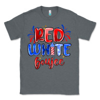 Charcoal Heather red white boujee Classic Tee - MaliasSmallBusiness