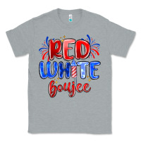 Heather Grey red white boujee Classic Tee - MaliasSmallBusiness