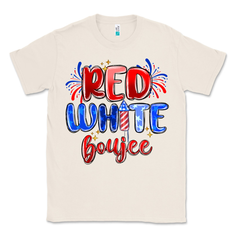 Red White Boujee Classic Tee by MaliasSmallBusiness | Teevron