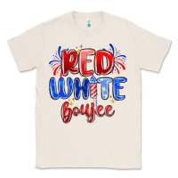 Natural red white boujee Classic Tee - MaliasSmallBusiness