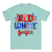 Seafoam red white boujee Classic Tee - MaliasSmallBusiness
