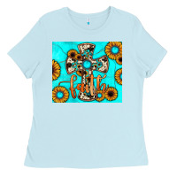 Baby Blue cross tumbler Ladies Tee - JahusDesignShop