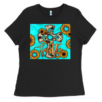 Black cross tumbler Ladies Tee - JahusDesignShop