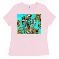 Bubblegum Pink cross tumbler Ladies Tee - JahusDesignShop