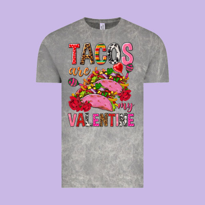 Tacos Are My Valentine Vintage Tee Designed By Nancycooperartshop