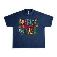 Navy merry christmas y'all Urban Heavy Tee - MaliasSmallBusiness