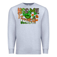 Heather Grey Kiss me i am irish St. Patrick's Day Premium Sweatshirt - CowGirlArtShop